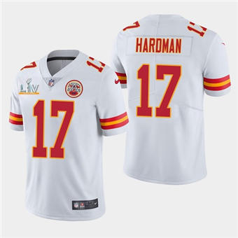 Super Bowl LV 2021 Men Kansas City Chiefs #17 Mecole Hardman White Jersey->kansas city chiefs->NFL Jersey
